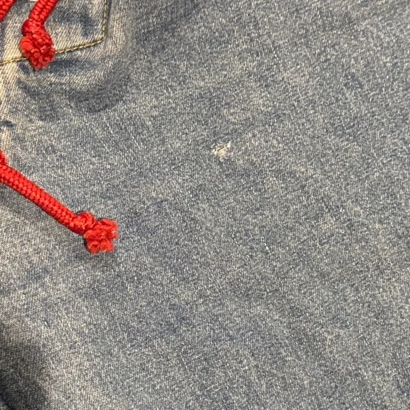 Vintage Andrew’s Blues Light Blue Lace-Up Wide Leg Women’s Jeans - Picture 4 of 8